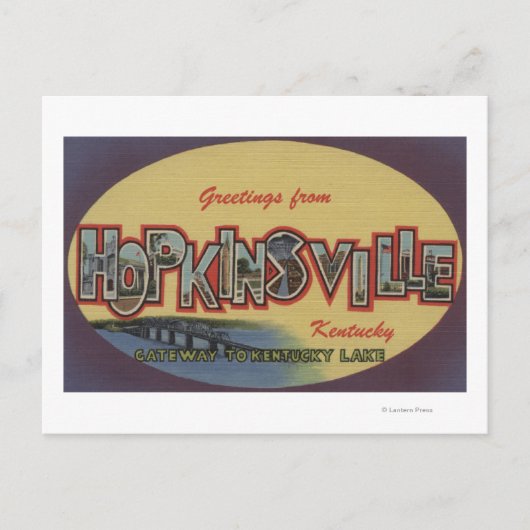 Hopkinsville, Kentucky - Große Briefszenen Postkarte (Vorderseite)