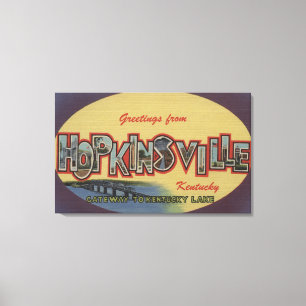 Hopkinsville, Kentucky - große Buchstabe-Szenen Leinwanddruck