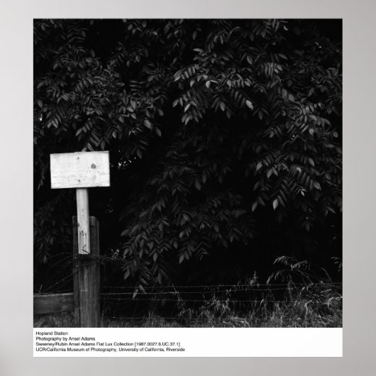 Hopland Station von Ansel Adams Poster (Vorne)
