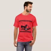 Hoplit und Löwe (Schwarzes auf Rot) T-Shirt (Vorne ganz)