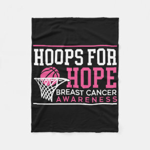 Hopops for Hope Bysketbyll Player Brustkrebs Awa Fleecedecke