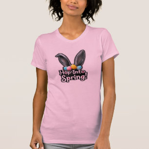 Hopp in den Frühling Hasenohren Ostern T-Shirt