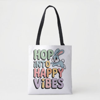Hopp in glückliche Vibes Osterhase Tote Bag Cute R Tasche