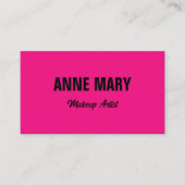 Hopp Pink Fuchsia Schwarz farbenfroh hell Trendy Visitenkarte (Vorderseite)