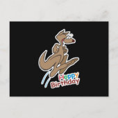 hoppe Geburtstagskänguru Postkarte (Vorderseite)