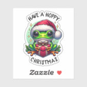 Hoppe Weihnachten | Froschpuppe Aufkleber (Blatt)