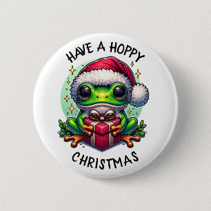 Hoppe Weihnachten   Froschpuppe Button