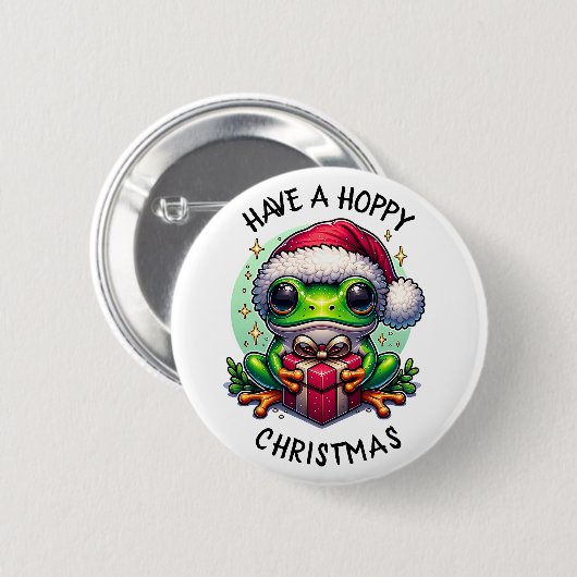 Hoppe Weihnachten | Froschpuppe Button (Vorne & Hinten)