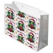 Hoppe Weihnachten | Froschpuppe Große Geschenktüte (Rückseite Schrägansicht)