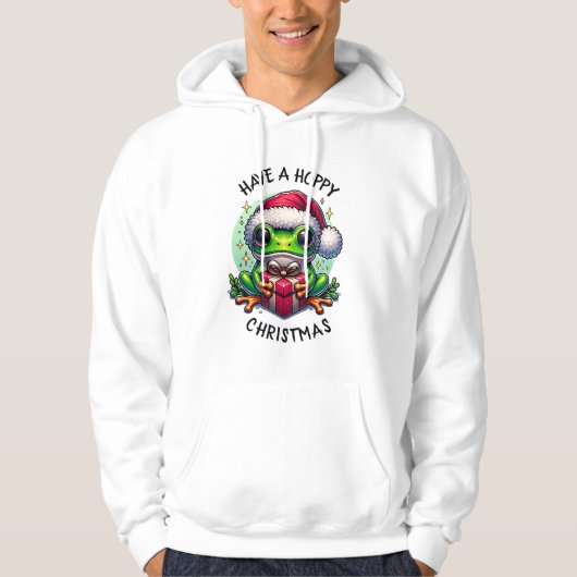 Hoppe Weihnachten | Froschpuppe Hoodie (Vorderseite)