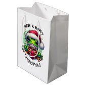 Hoppe Weihnachten | Froschpuppe Mittlere Geschenktüte (Rückseite Schrägansicht)