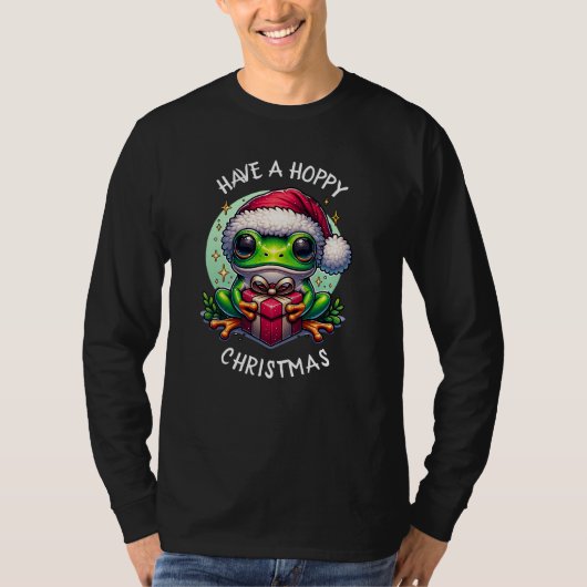 Hoppe Weihnachten | Froschpuppe T-Shirt (Vorderseite)