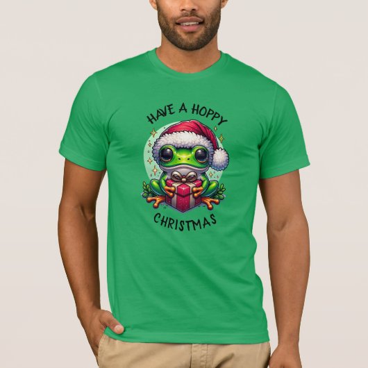 Hoppe Weihnachten | Froschpuppe T-Shirt (Vorderseite)
