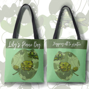 Hoppelt los zur Übung Frosch und Seerosenblatt-Tas Tasche