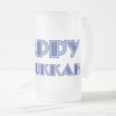 hoppen Hanukkah Mattglas Bierglas (VorderseiteRechts)
