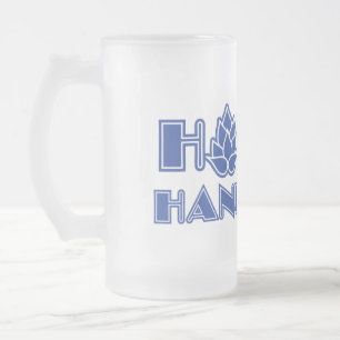 hoppen Hanukkah Mattglas Bierglas