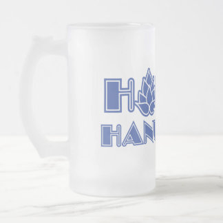 hoppen Hanukkah Mattglas Bierglas