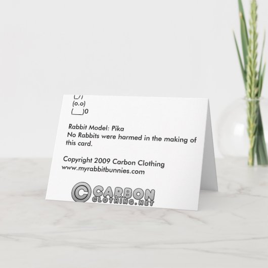 Hoppen Weihnachten W/ Pika - Rabbit Xmas Card (Rückseite)