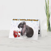 Hoppen Weihnachten W/ Pika - Rabbit Xmas Card (Vorderseite)