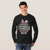 Hoppiest School Counselor Ever  Happy Easter Day T-Shirt (Vorne ganz)