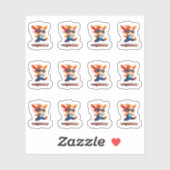 Hoppin' Bunny, 12 Aufkleber Sheet (Blatt)