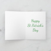 Hoppin Into Luck Funny St Patricks Day Frog Karte (Innenseite)