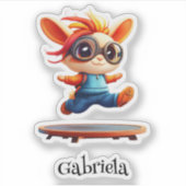 Hoppin' Personalisierter Vinyl-Sticker Aufkleber (Vorderseite)