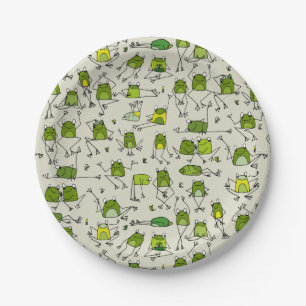 Hoppin-Stick-Ribbit von Grooviden Green Frogs Pappteller