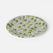 Hoppin-Stick-Ribbit von Grooviden Green Frogs Pappteller (Schrägansicht)