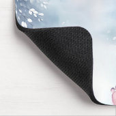 Hopping Bunny Verlassend Heart Paw Prints Mousepad (Ecke)