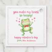 Hopping Frog Valentinstag Lehrer Schüler Geschenk Geschenkanhänger (Rückseite)