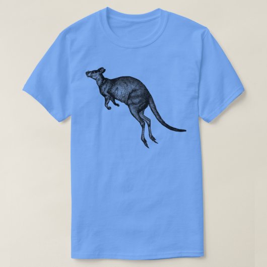 Hopping Kangaroo Print T-Shirt (Design vorne)
