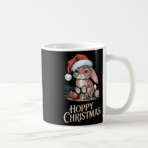 Hopping Weihnachten Niedlich Bunny Weihnachtsmannm Kaffeetasse