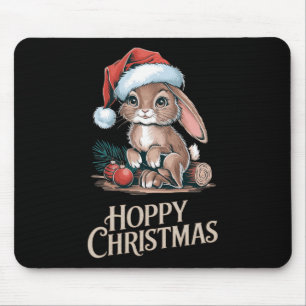 Hopping Weihnachten Niedlich Bunny Weihnachtsmannm Mousepad
