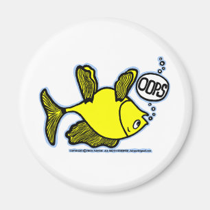 HOPPLA! Auf Side Down Fish! lustiges MAGNET