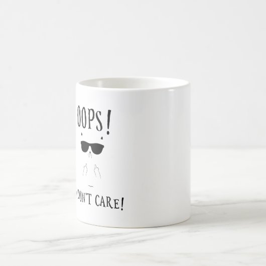Hoppla! Das ist mir egal! Funny Cat Coffee Advocat Kaffeetasse (Mittel)