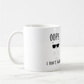 Hoppla! Das ist mir egal! Funny Cat Coffee Advocat Kaffeetasse (Links)