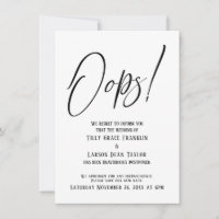 Hoppla! Funny Delayed Wedding Simple Card