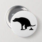 Hoppla! Gefangen in dem Kackend Hund Gesetz Button (Vorne & Hinten)