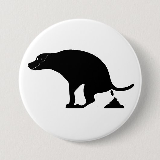 Hoppla! Gefangen in dem Kackend Hund Gesetz Button (Vorderseite)