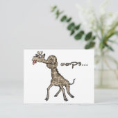 Hoppla... Giraffe Postkarte (Stehend Vorderseite)