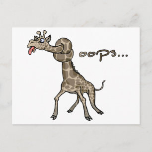Hoppla... Giraffe Postkarte
