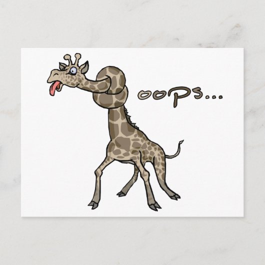 Hoppla... Giraffe Postkarte (Vorderseite)