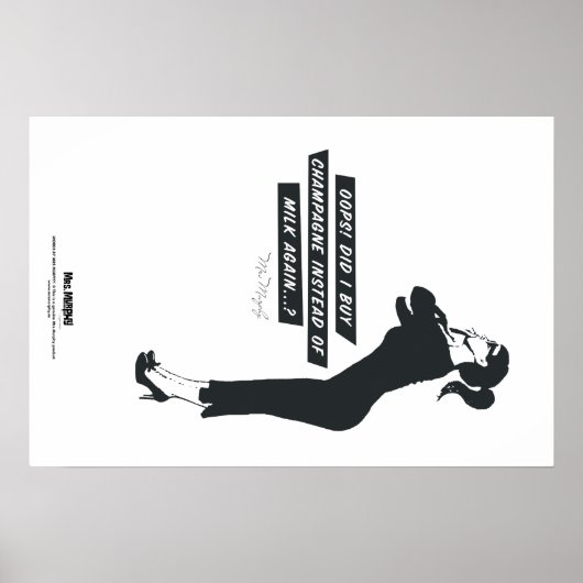 Hoppla! Habe ich wieder Champagner statt Milch gek Poster (Vorne)