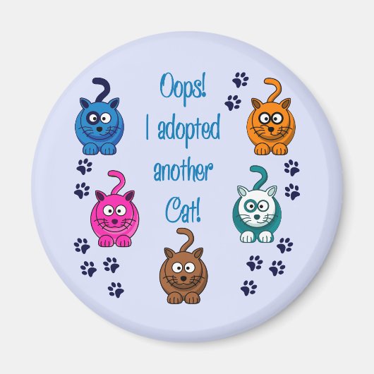 Hoppla! Ich habe noch eine Katze Adoptiert! Magnet (Vorne)