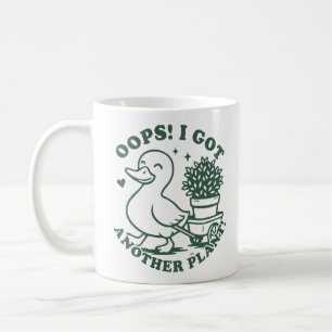 Hoppla! Ich habe noch eine Pflanze! lustige Ente Kaffeetasse