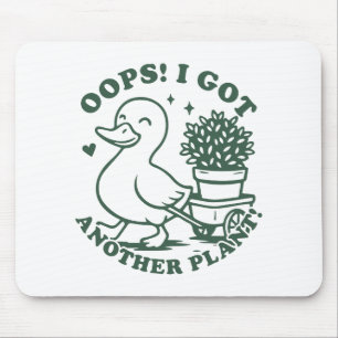 Hoppla! Ich habe noch eine Pflanze! Lustiger Vogel Mousepad