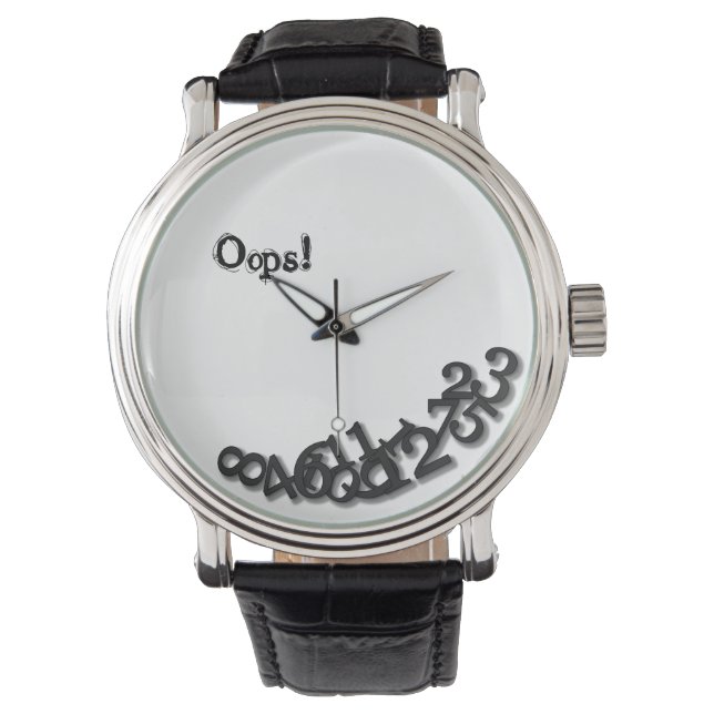 Hoppla! (Nach dem Erdbeben) Armbanduhr (Vorderseite)