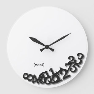 Hoppla! (Nach dem Erdbeben) Große Wanduhr