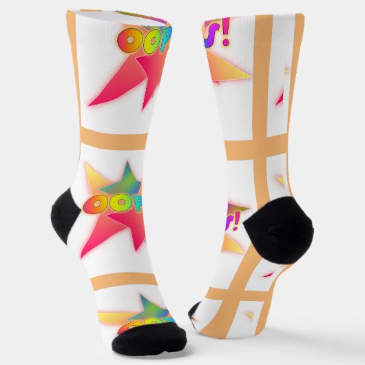 Hoppla! Quirky Comic Buch Jargon Cabin Socks Socken (Gewinkelt)